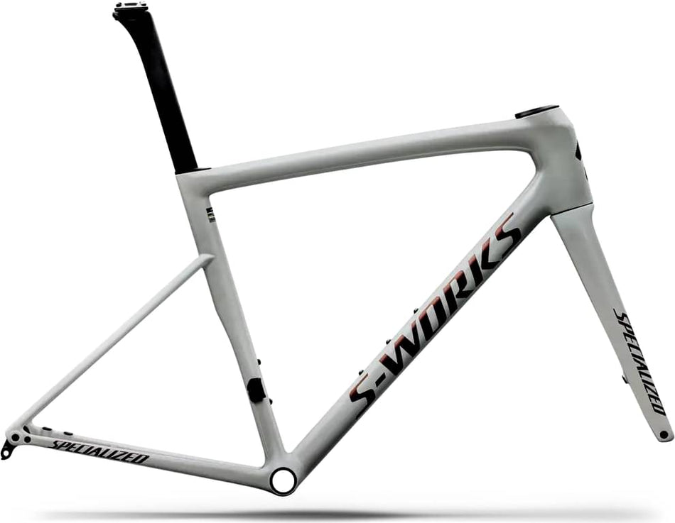 Paint for 2026 Specialized S-Works Tarmac SL8 Frameset - Gloss Metallic White Silver