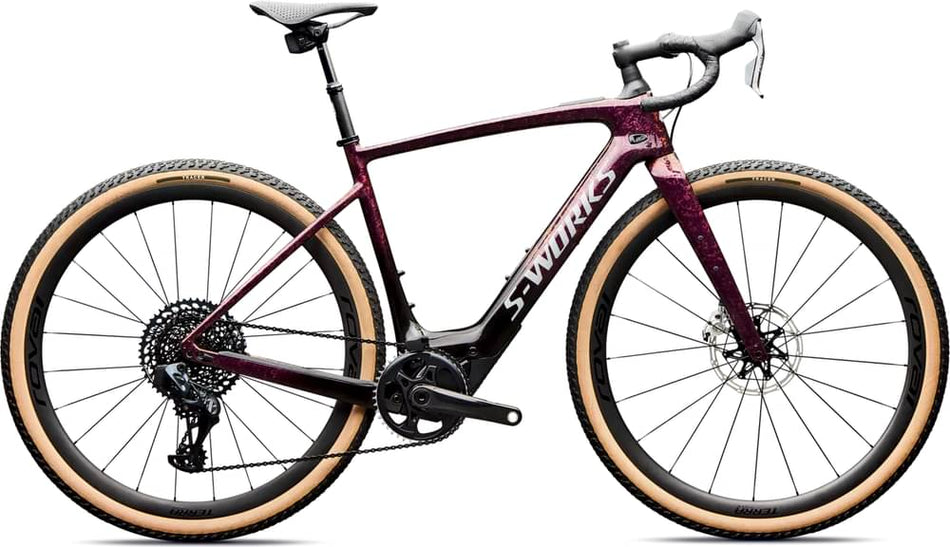 Paint for 2026 Specialized S-Works Turbo Creo 2 SRAM RED / XX1 Eagle AXS - Gloss Bordeaux Metallic