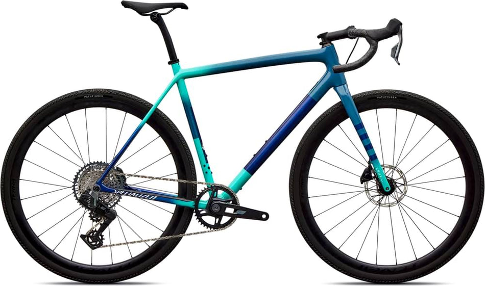 Paint for 2026 Specialized Crux Expert SRAM Rival XPLR AXS - Gloss Gray Blue