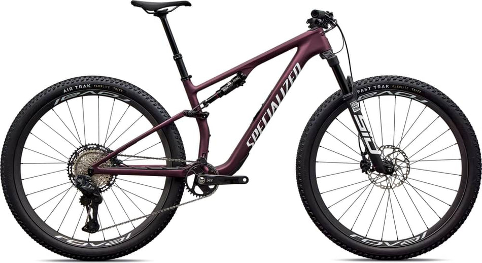 Paint for 2026 Specialized Epic 8 Expert Shimano XT Di2 RockShox Select+ - Satin Bordeaux Metallic