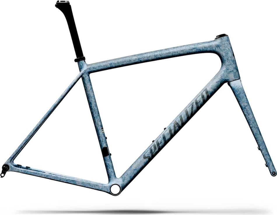 Paint for 2026 Specialized Aethos 2 Frameset FACT 10r Carbon - Satin Silver Dust