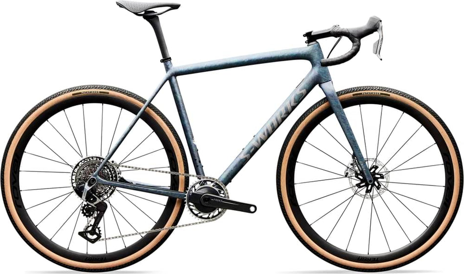 Paint for 2026 Specialized S-Works Crux SRAM RED XPLR - Satin Gray Blue