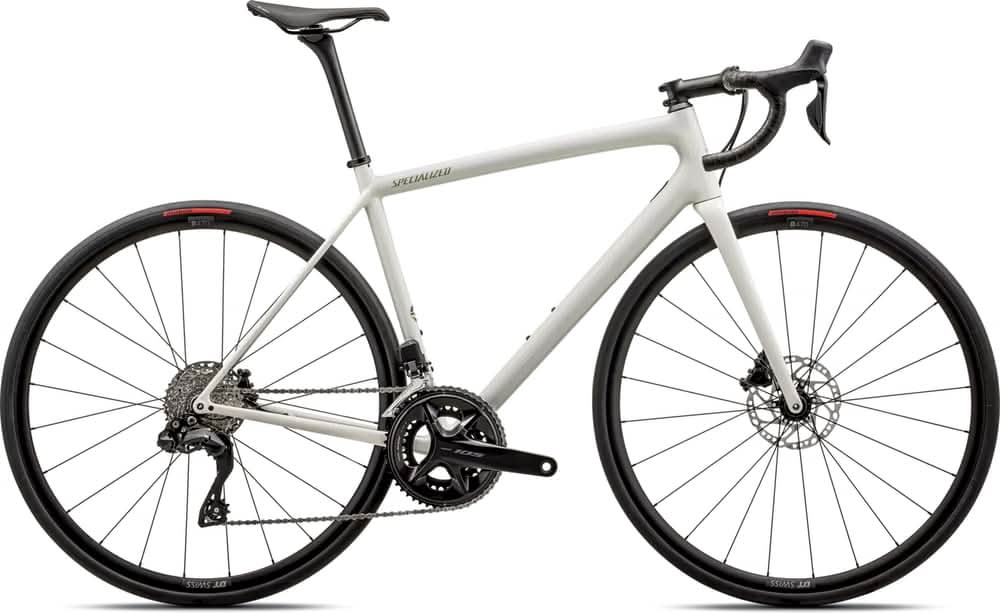 Paint for 2024 Specialized Aethos Comp Shimano 105 Di2 - Gloss Dune White - Rotaris B.V.
