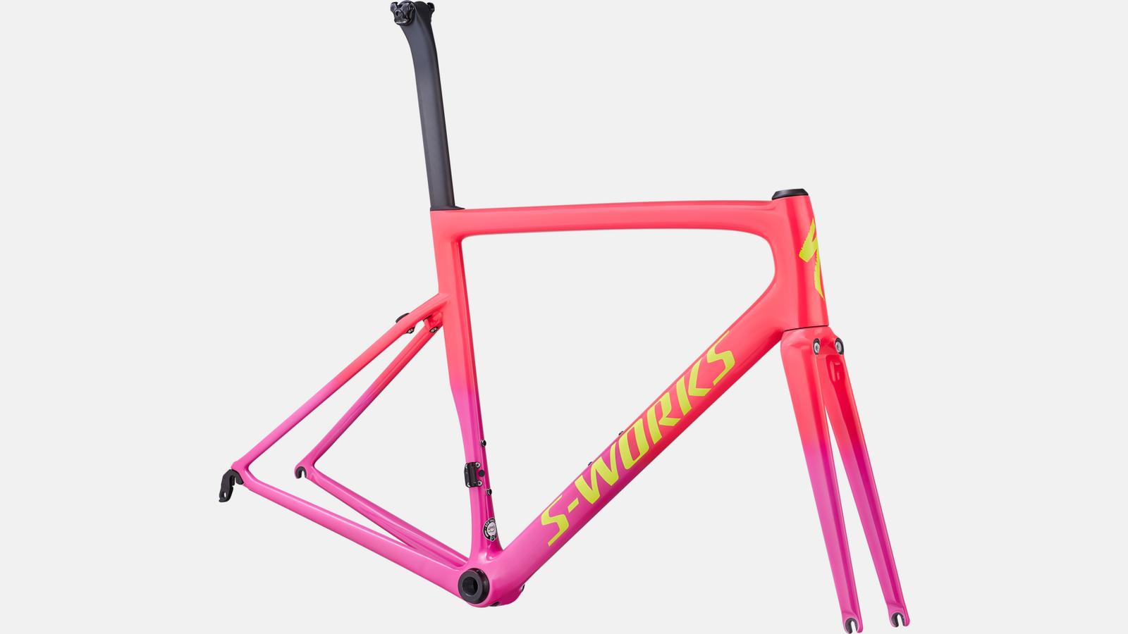 Paint for 2019 Specialized S-Works Tarmac SL6 Frameset - Gloss Acid Pink