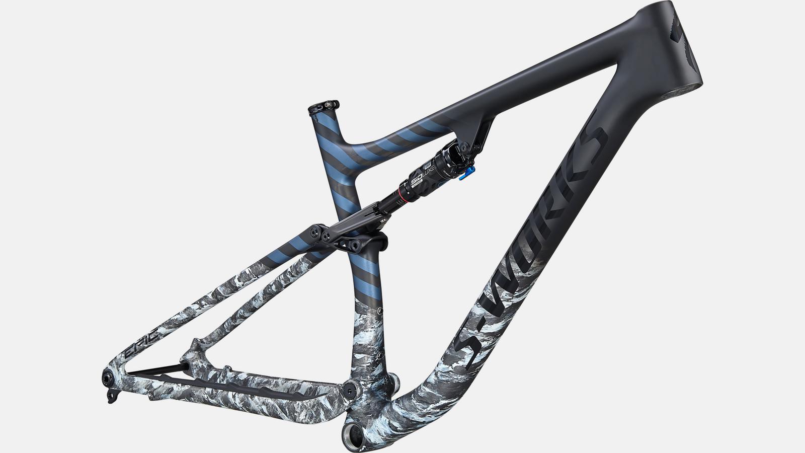 Paint for 2021 Specialized S-Works Epic EVO Frameset - Satin Flake Silver