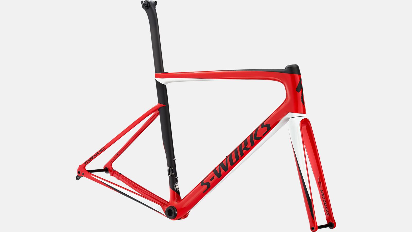 Paint for 2019 Specialized S-Works Tarmac SL6 Disc Frameset - Gloss Flo Red