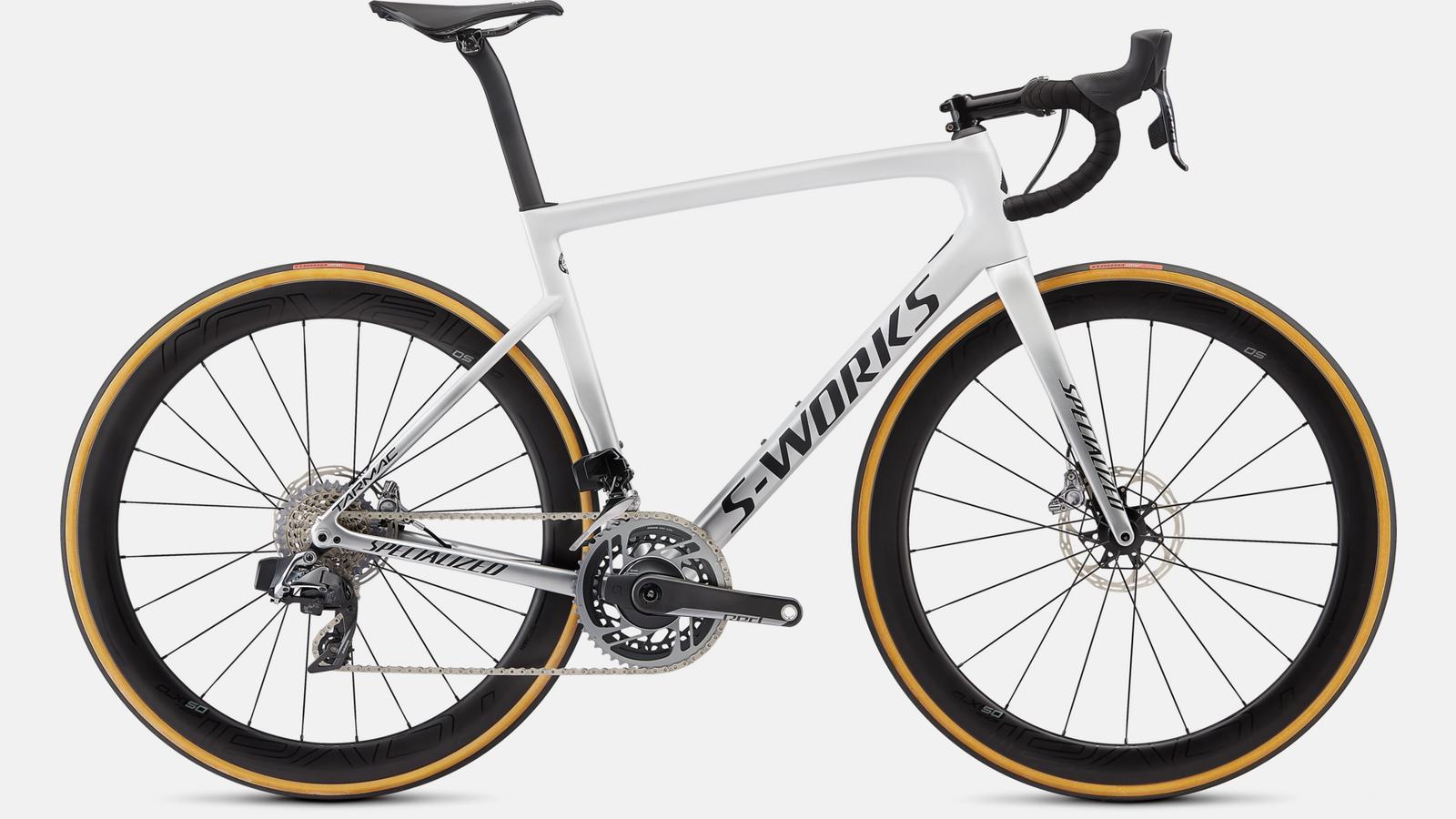 Paint for 2020 Specialized S-Works Tarmac SL6 - SRAM Red eTap AXS - Gloss Metallic White Silver