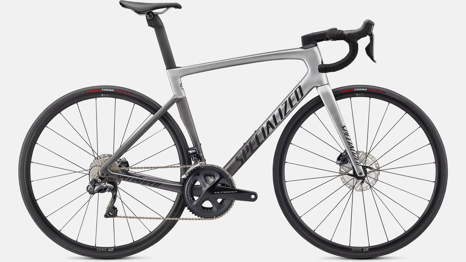 Paint for 2021 Specialized Tarmac SL7 Expert - Ultegra Di2 - Satin Light Silver