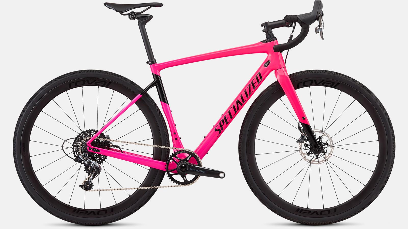 Paint for 2019 Specialized Men's Diverge Expert X1 - Gloss Acid Pink
