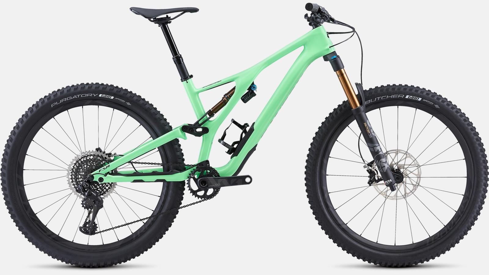 Paint for 2019 Specialized S-Works Stumpjumper 27.5 - Gloss Acid Kiwi