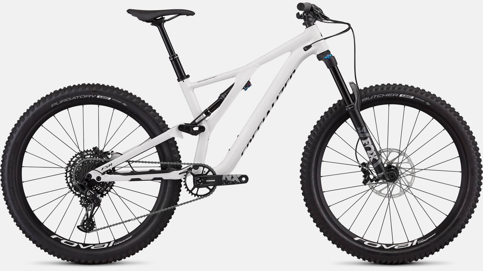 Paint for 2019 Specialized Men's Stumpjumper Comp Alloy 27.5 -  12 - speed - Gloss White - Rotaris B.V.