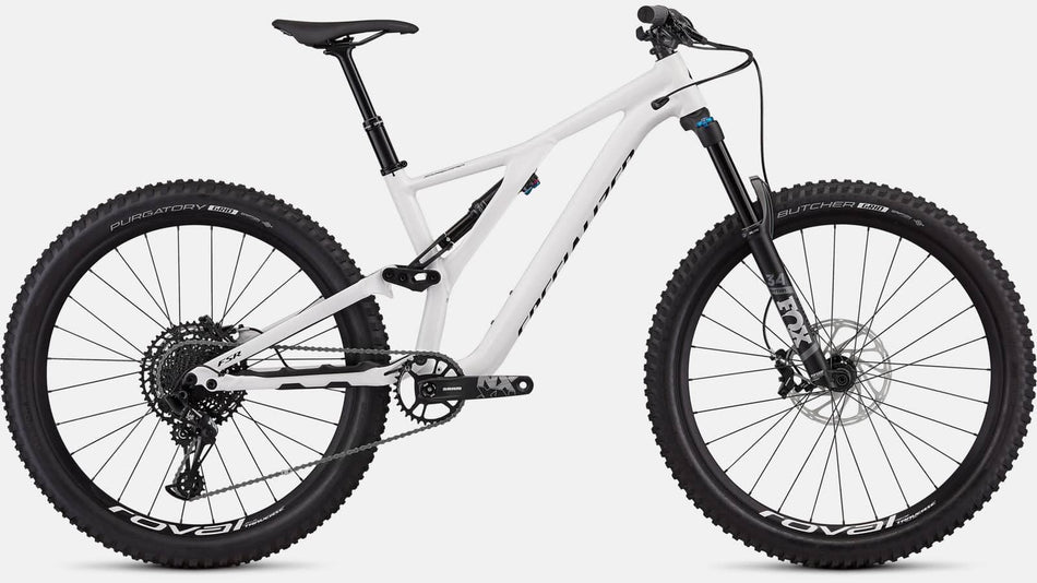 Paint for 2019 Specialized Men's Stumpjumper Comp Alloy 27.5 -  12 - speed - Gloss White - Rotaris B.V.