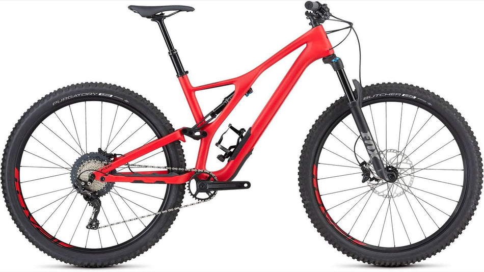 Paint for 2019 Specialized Men's Stumpjumper ST Comp Carbon 29 - Satin Flo Red - Rotaris B.V.