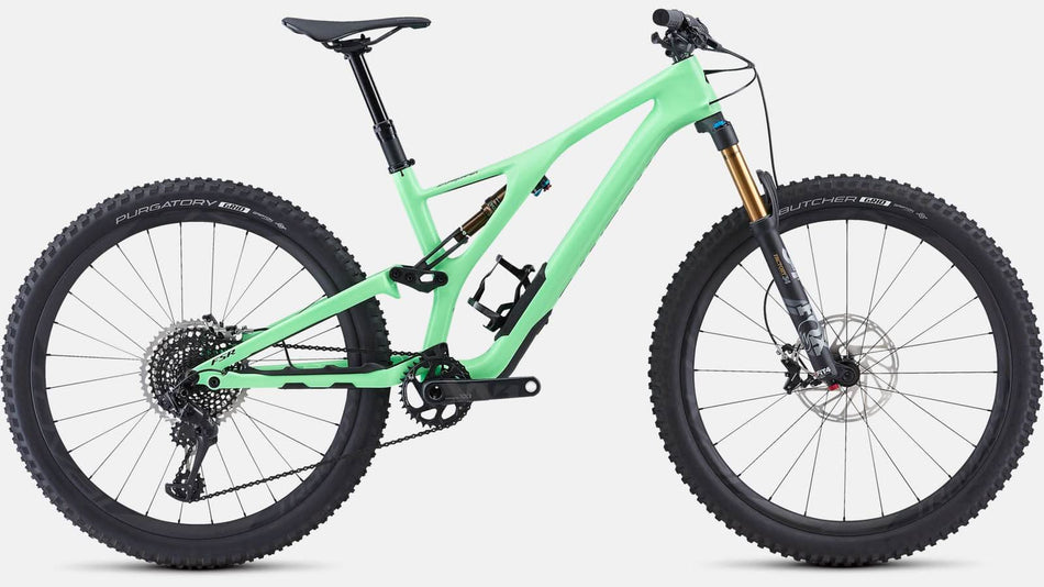 Paint for 2019 Specialized S - Works Stumpjumper ST 27.5 - Gloss Acid Kiwi - Rotaris B.V.
