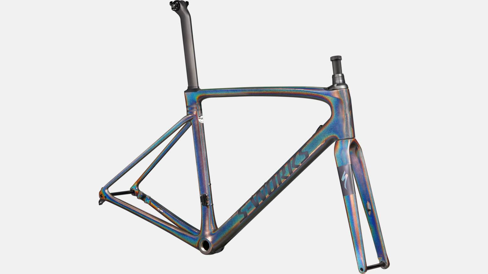 Paint for 2021 Specialized S - Works Roubaix Frameset - Gloss Tarmac Black - Rotaris B.V.