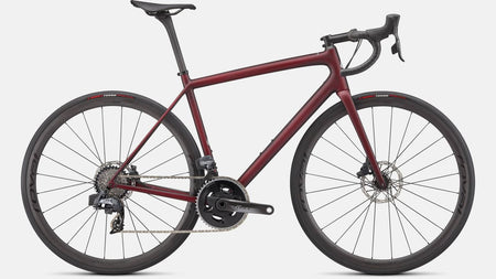 Paint for 2022 Specialized Aethos Pro - SRAM Force eTap AXS - Satin Maroon - Rotaris B.V.