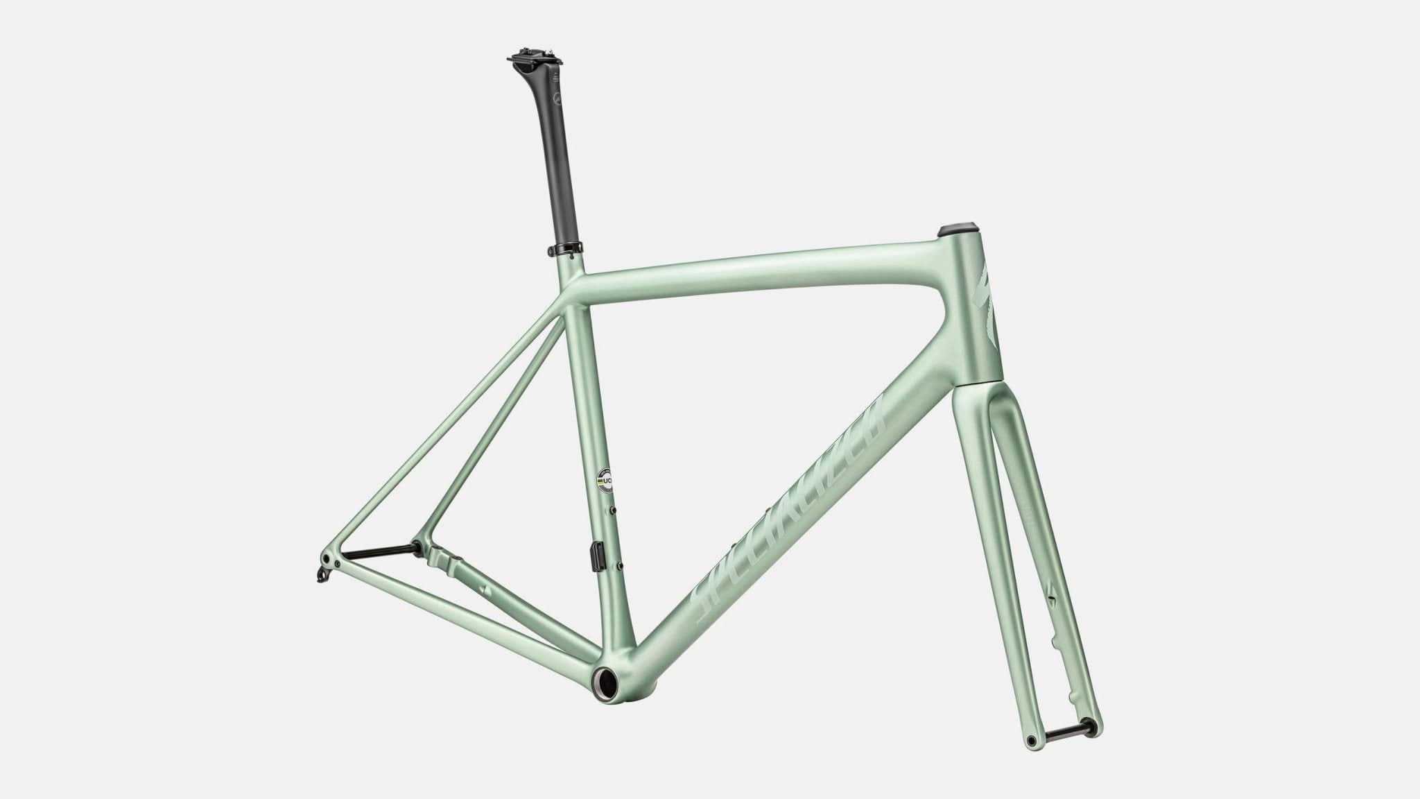 Paint for 2023 Specialized Aethos Frameset - Satin Metallic White Sage - Rotaris B.V.