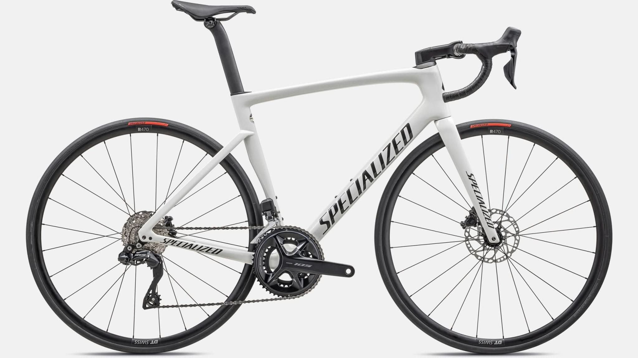 Paint for 2023 Specialized Tarmac SL7 Comp Shimano 105 Di2 - Gloss Dune White - Rotaris B.V.